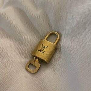 Louis Vuitton Gold Padlock with Key